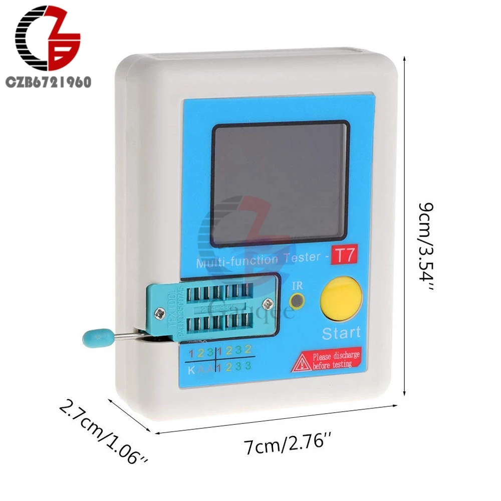 Imagem -02 - Multifuncional Tft Transistor Display Colorido Tester para Diodo Triode Capacitor Resistor Lcr-tc7 1.8 160x128