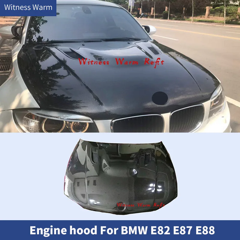 Carbon Fiber Engine Hood for for Bmw 1 Series E82 E87 E88 Carbon Fiber Engine Bonnet 2007-2015 Frp Engine Covers