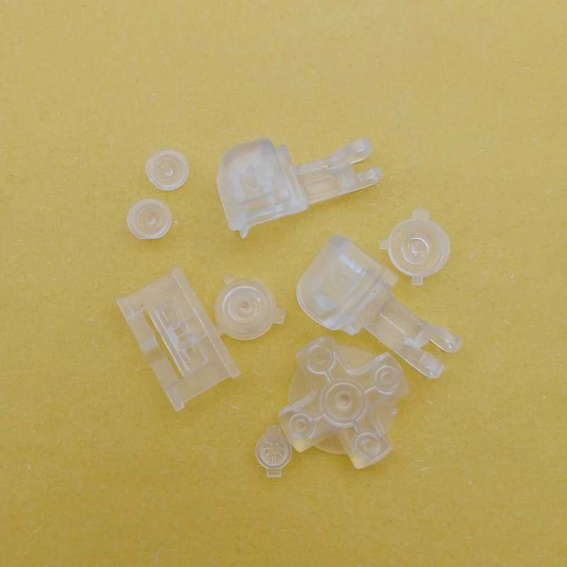 Baru Bening Putih Bening Blue Clear Hitam Tombol Kunci Set untuk Game Boy GBA B Pilih Mulai Power On off L R D Tombol Pad