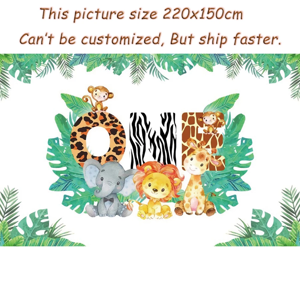 Nitree Tropical Selva Floresta Animal Selvagem Safari Festa Recém-nascidos Baby Shower 1 ° Aniversário Backdrop Fotografia Vinil Fundo 14
