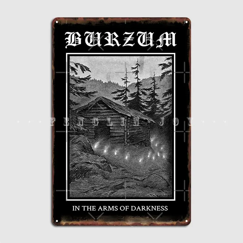 Burzum Metal Plaque Poster Cinema Living Room Pub Garage Wall Decor Personalized Tin Sign Poster