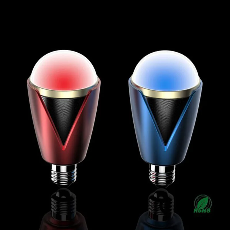 10 قطعة/الوحدة اللاسلكية E27 E26 Led Rgb بلوتوث المتكلم لمبة ضوء مصباح تشغيل الموسيقى و RGBW LED لمبة ضوء BT المتكلم الموسيقى مصباح