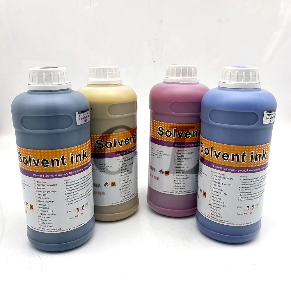 1000ML Eco-Solvent Ink For Epson/Roland/Mimaki/Mutoh DX4 DX5 DX6 DX7 DX10 TX800 XP600 5113 4720 I3200 Printhead Eco Solvent Ink