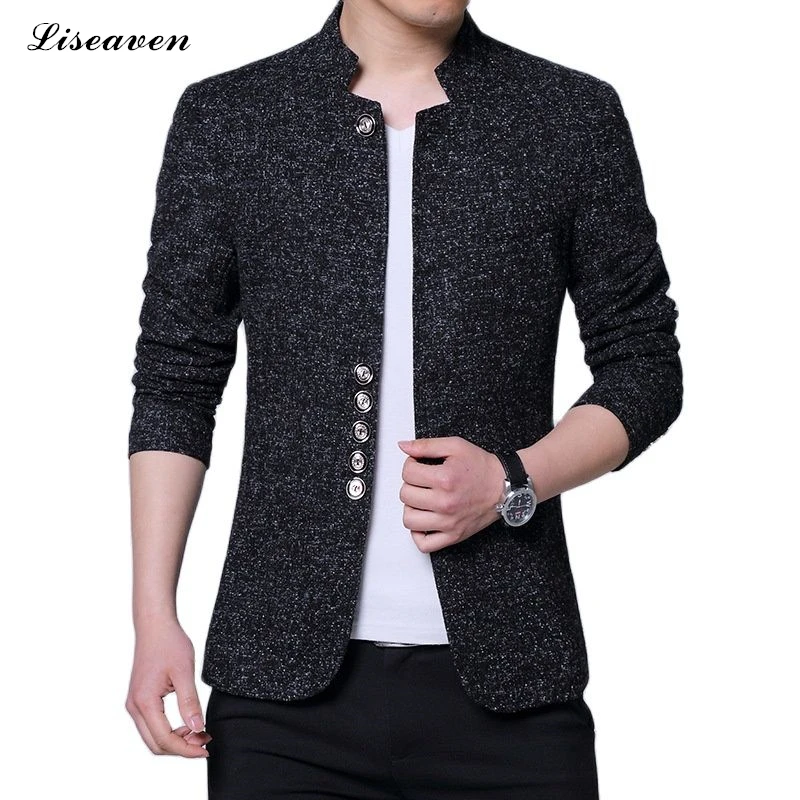 Liseaven Jackets Men Casual Blazer Windbreaker Jacket Coat Men 2021 Spring Autumn New Outwear Male Slim Solid Color Coats