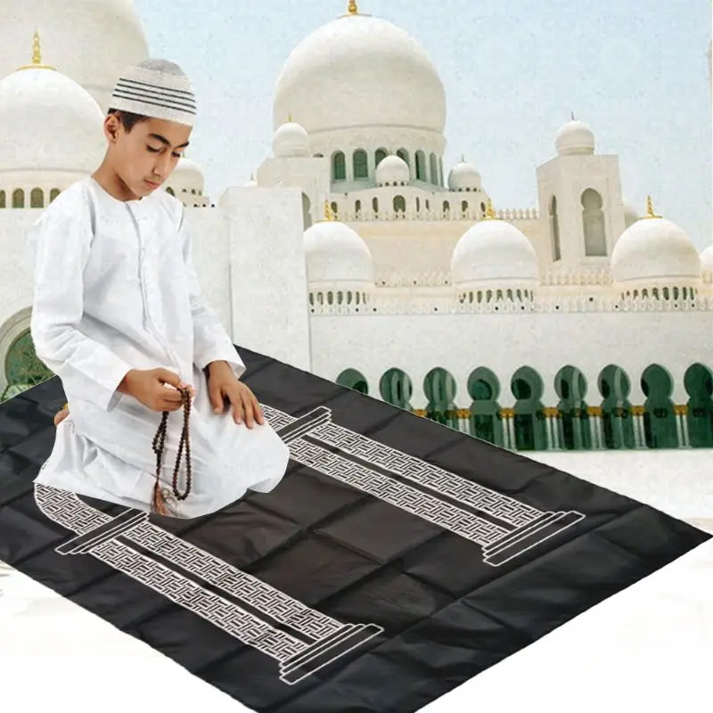 المحمولة مصلاة للمسلمين البساط مقاوم للماء بولي Braided مضفر حصيرة ببساطة طباعة الحقيبة السفر المنزل بطانية 60x100CM