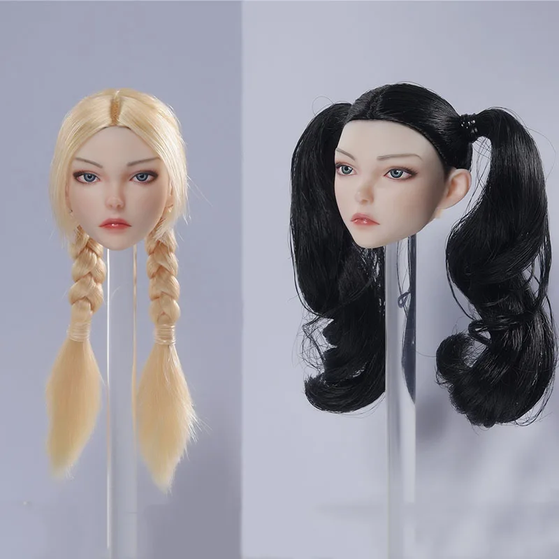 Fire Girl Toys 1/6 FG083 Video Game Girl 2.0 Daily Hairstyle Female Head Sculpture Fit 12