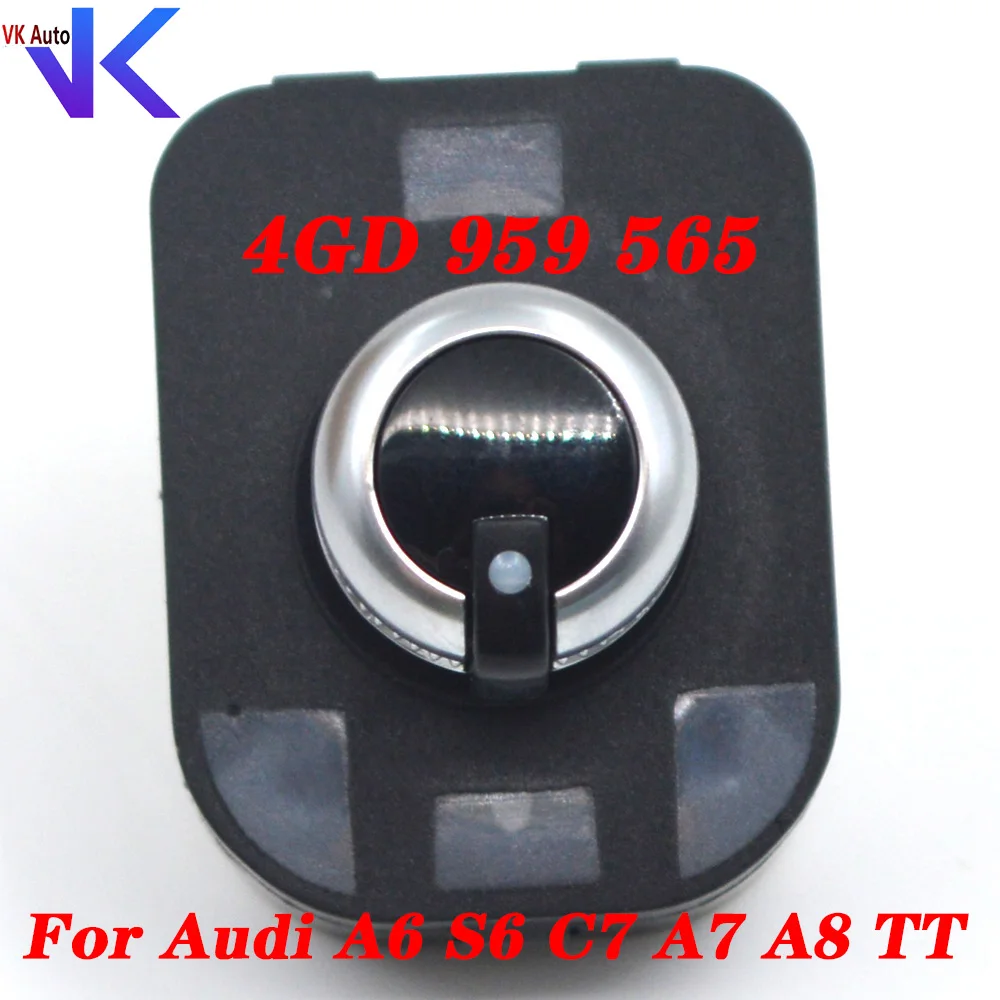 

Chrome Electric Mirror Adjust Switch Knob Folding For Audi A6 S6 C7 A7 A8 TT 4GD 959 565 4GD 959 565