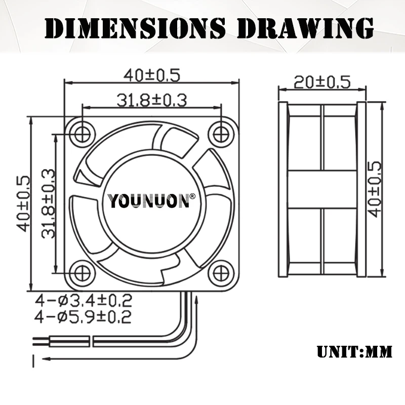 4020 컴퓨터 케이스 냉각 선풍기, 3D 프린터 선풍기, 볼 2 개, 40mm 냉각 선풍기, 40x40x20mm, 24V, 12V, 5V, 2 핀, 3 핀 방열판 선풍기