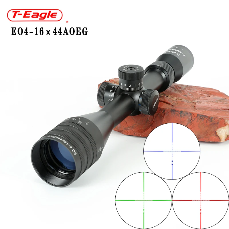 TEAGLE 4-16x44 Tactical Optic Cross Sight Green Red Illuminated Riflescope Hunting Rifle Scope Sniper Airsoft for Air Guns