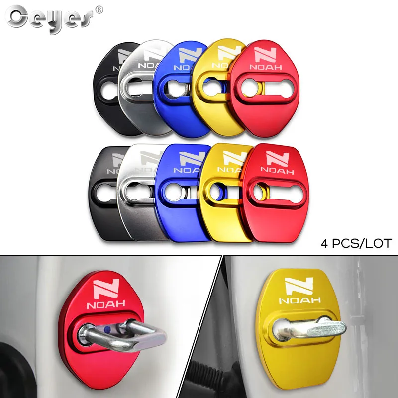 Ceyes 4pcs Car Accessories Auto Door Lock Cover Buckle For Toyota Noah Corolla Chr Rav4 Avensis T25 Auris Sticker Car Styling