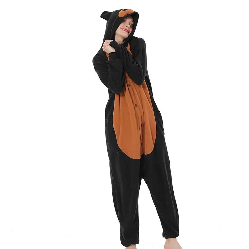 One-Piece Pajamas Bear Onesies For Adults Men Couple Women Pijama Kigurumi Anime Costume Cosplay Whole Bodysuit Sleepwear Suit