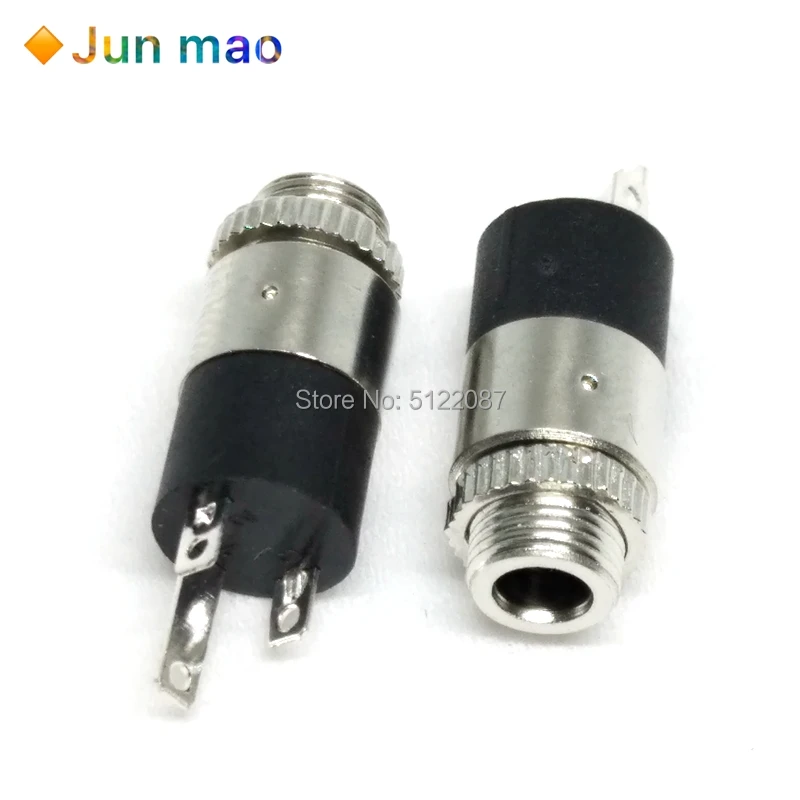 10Pcs PJ392 3.5MM Stereo Female Sockect Jack with Screw 3.5 Audio Headphone Connector PJ-392 Cylindrical Socket