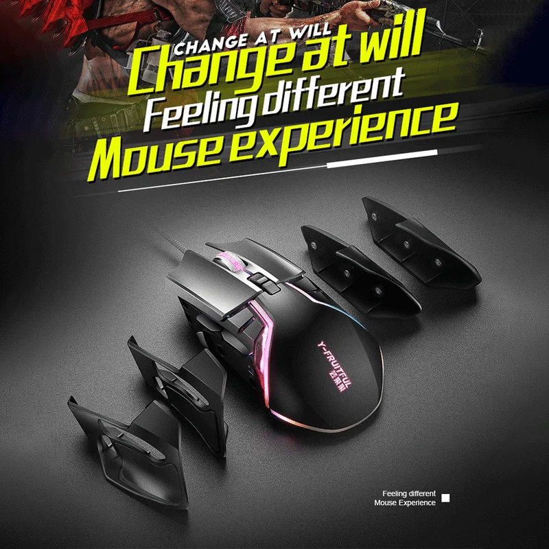 

New Wired Gaming Mouse 7 Buttons 6400 DPI LED USB Computer Mouse Gamer Silent Optical Mice With Backlight For PC Laptop Notebook