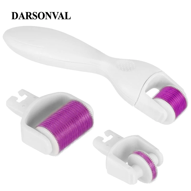 DARSONVAL DRS 3 في 1 إبر دقيقة ديرما رولر من التيتانيوم الأسطوانة آلة Microneedle للعناية بالبشرة و الجسم العلاج