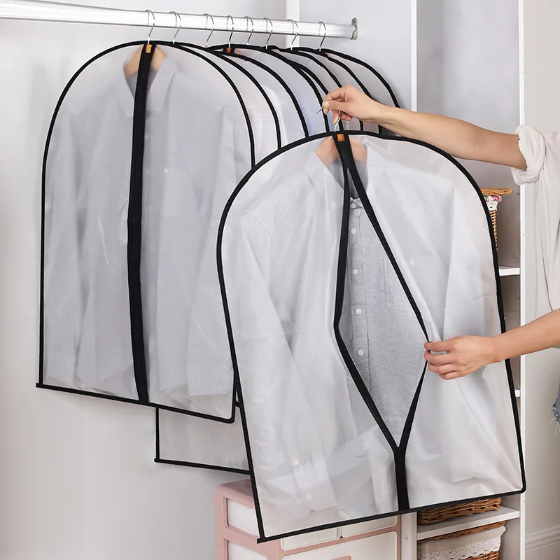 3Cover for piecesstorage bag Hot Sale garment bag dust cover HangingSuit CoatDustCover Householdwardrobeorganizer