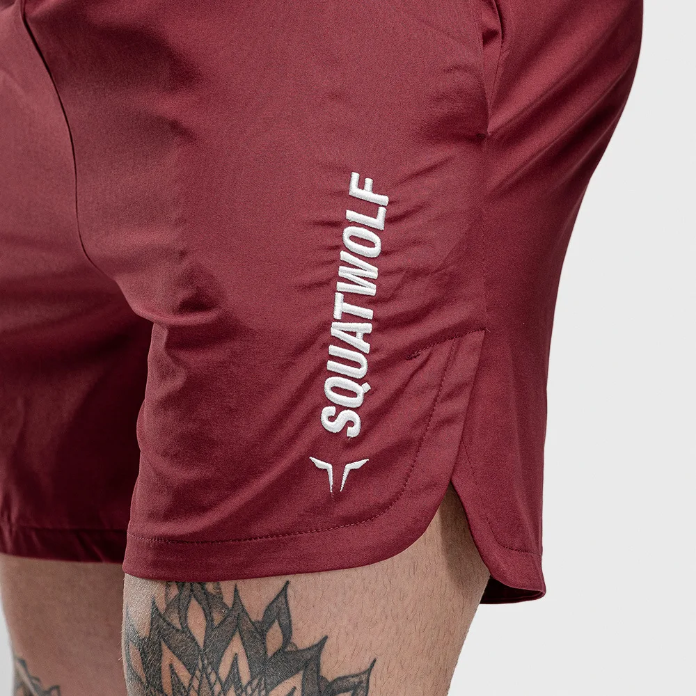 New Men Gyms Fitness Shorts Mens Summer Quick-dry Casual Embroidery Short Pants Male Jogger Workout Beach Knee Length