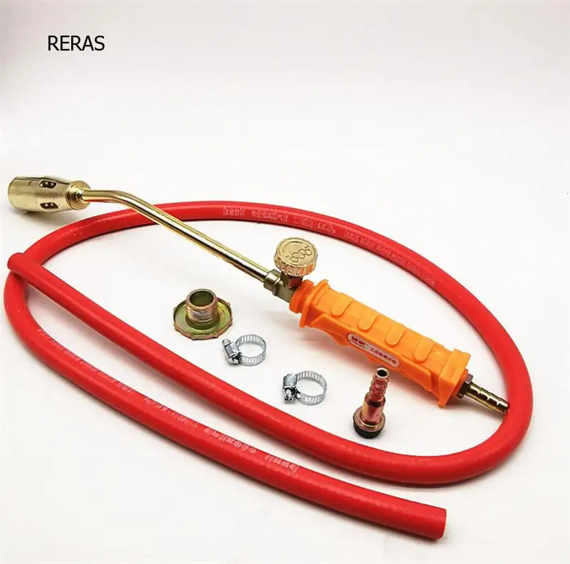 Long Arm Gas Welding Torch Soldering Burner Heating Ignition Hose Regulator Brazing Tool Outdoor Picnic BBQ Accessories for fre