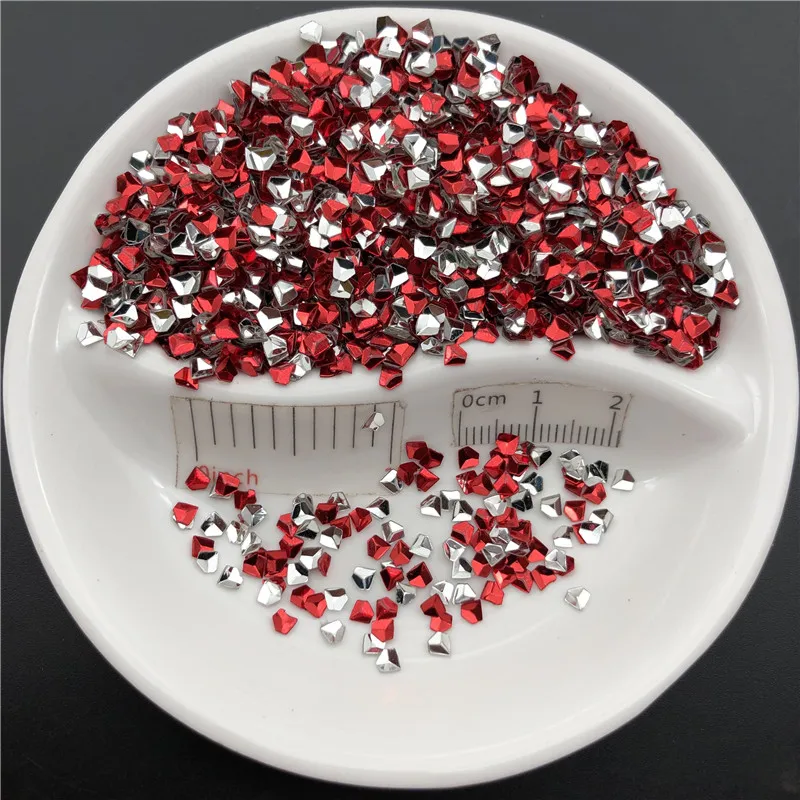 20g 3mm 3D Diamond Nail Sequins Rhomb Colorful Glitter Flakes Paillette Manicure 3D Nail Art Decoration