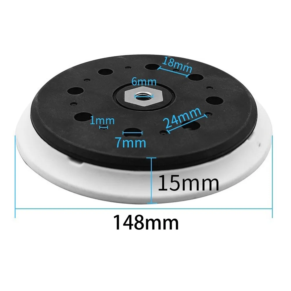 6 Inch Sander Backing Pad 17-Hole Polishing Disc For Mak-ita BO6050,BO6050J,197314-7 Orbital Sander Hook And Loop Sanding Disc