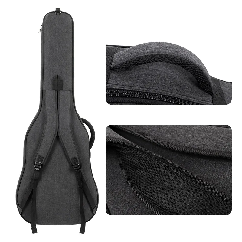 Guitar Bag 41 inch Ballad Guitar Piano Bales 36/38 Classical Thicken Pad Case Solid Color Waterproof Wearable Bag Backpack