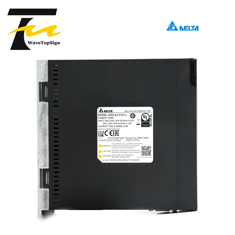 Imagem -03 - Wavetopsign Delta Servo Motor Kit 100w Asd-a30121-l Mais Ecm-a3l-cy0401rs1 3000rpm 0.32nm