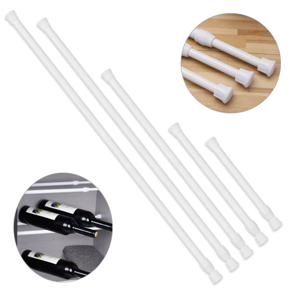 Multi Purpose Adjustable Curtain Telescopic Pole Spring Load Extendable Sticks Hanging Rods Loaded Hanger Bathroom Product