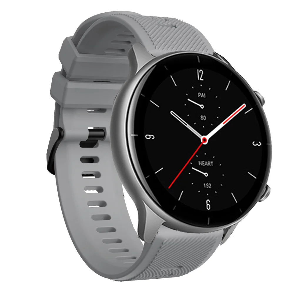 สำหรับ Huami Amazfit GTR2 2e GTR 47มม./Amazfit Stratos 2 3ซิลิโคนสร้อยข้อมือนาฬิกาสายรัดข้อมือ Correa