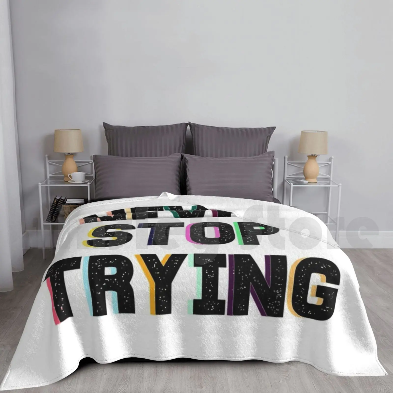 

Never Stop Trying Blanket Fashion Custom Trends Trendy Pack Pack Trending Small Free Popular Star Vsco Cheap