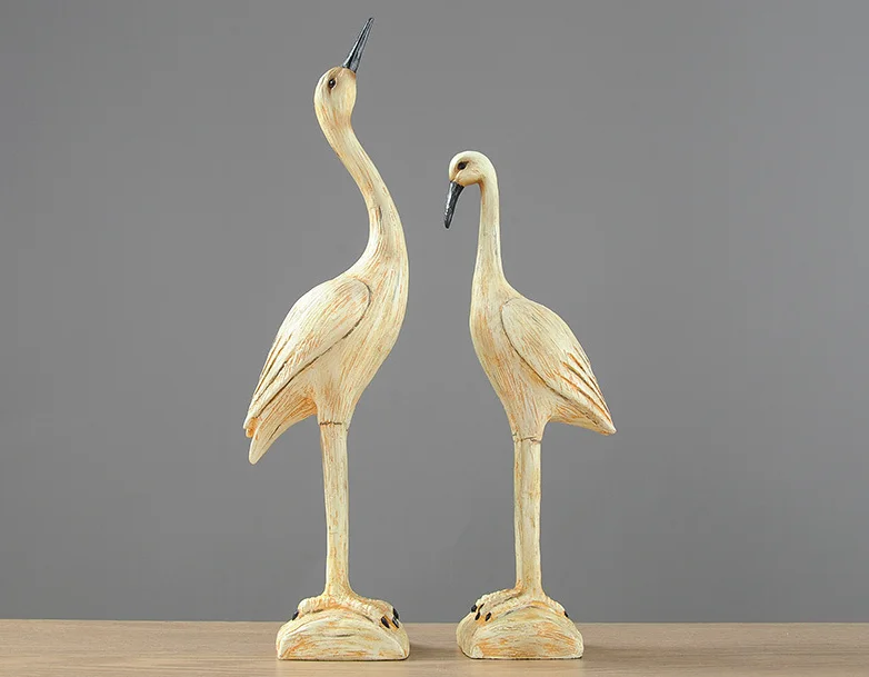 creative birds Grusjaponensis lovers couples cranes resin craft statue  sculpture furnishings home decoration a0088