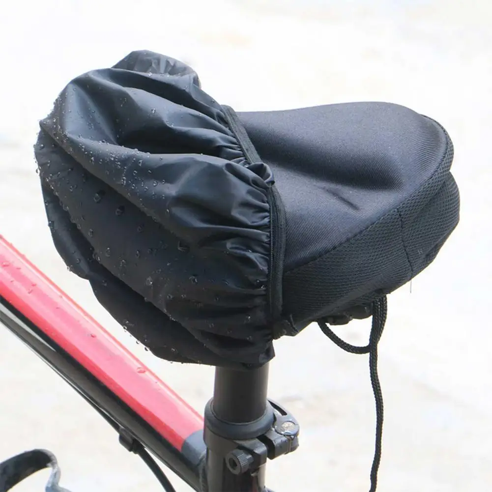 Bicycle Seat Rain Cover Silicone Sponge Seat Cover Waterproof Elastic Saddles Protective Bike Saddle Cover For Bike Accessories