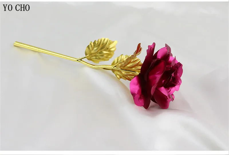 Romantische Rose mit 24K Goldfolie plattierter Basis, Valentinstag, kreatives Geschenk, Hochzeit, Party, Dekoration, Rosen, Liebe, ewige Blume – Detail 4