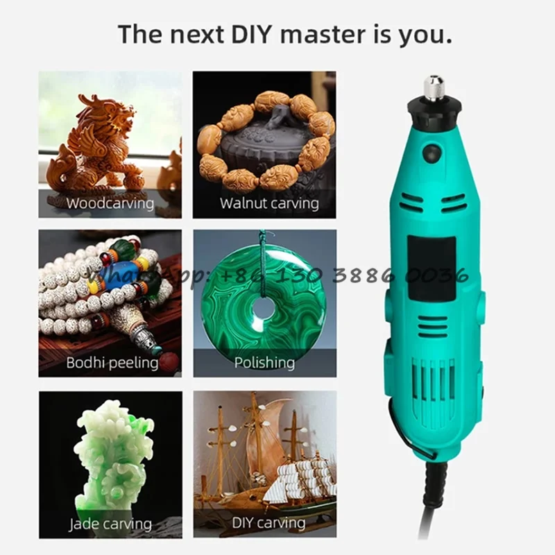 110V/220V Double Mini Drill Rotary Tool Set Grinding Machine Electric Grinder Engraving Pen Grinder With Dremel Accessories