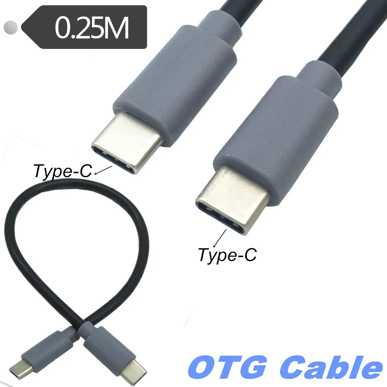 Rodzaj USB C 3.1 męski na Mini micro USB 5 Pin B męski konwerter wtyczki Adapter OTG kabel danych do telefonu komórkowego 25cm / 1 m