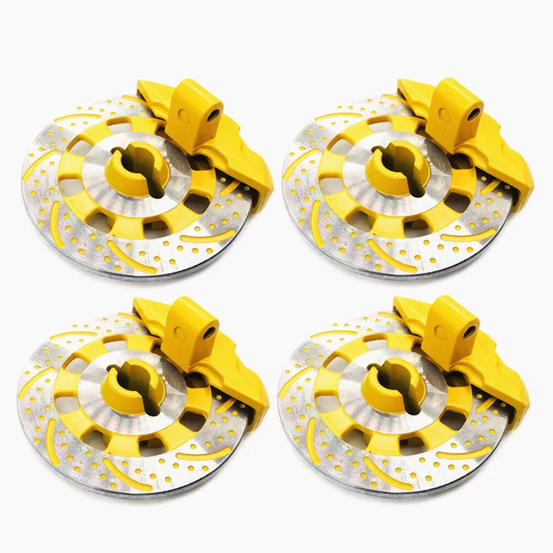 4 Pieces Unlimited Desert Racer (UDR) Adapter Aluminum Wheel Hex Hub Brake Disc + Caliper Disc OP For 1/7 Traxxas UDR