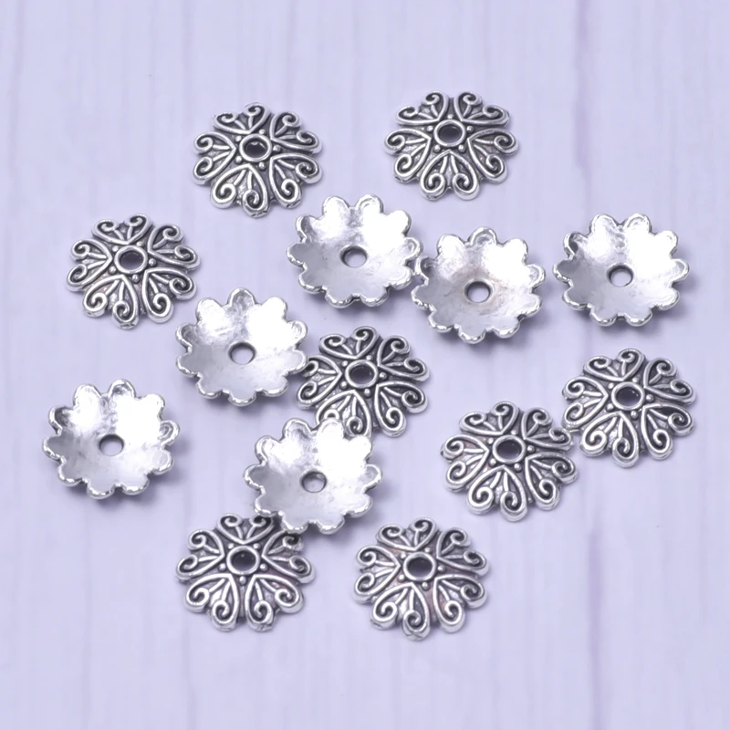 100pcs Material For Pendants Bead Cap Charms For Jewelry Making Pendant DIY Accessories Flower Base Wholesale Items For Business