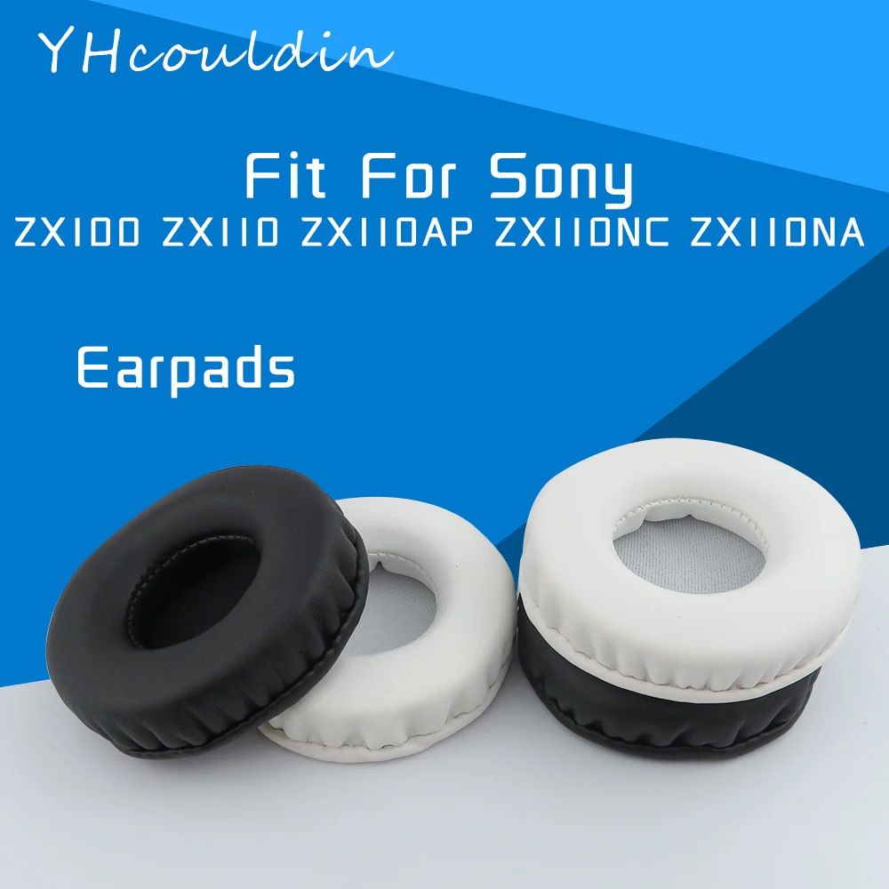 YHcouldin Earpads For Sony ZX110NC  ZX110 ZX110NA ZX100 ZX110AP Headphone Accessaries Replacement Wrinkled Leather Soft Material