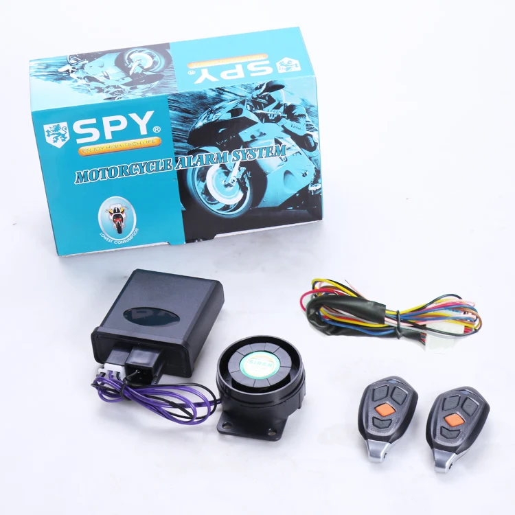 SPY Motorcycle One Way Alarm System Waterproof Anti-theft Remote Engine Start