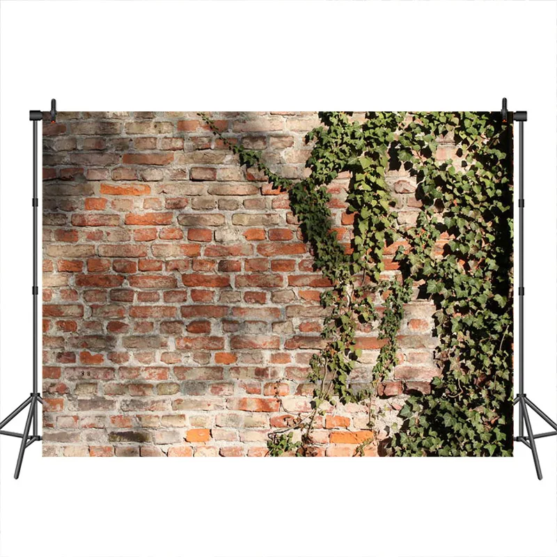 

Mocsicka Spring Photography Background Brick Wall Creeper Scenic Newborn Customized Photographic Backdrops for Photo Studio