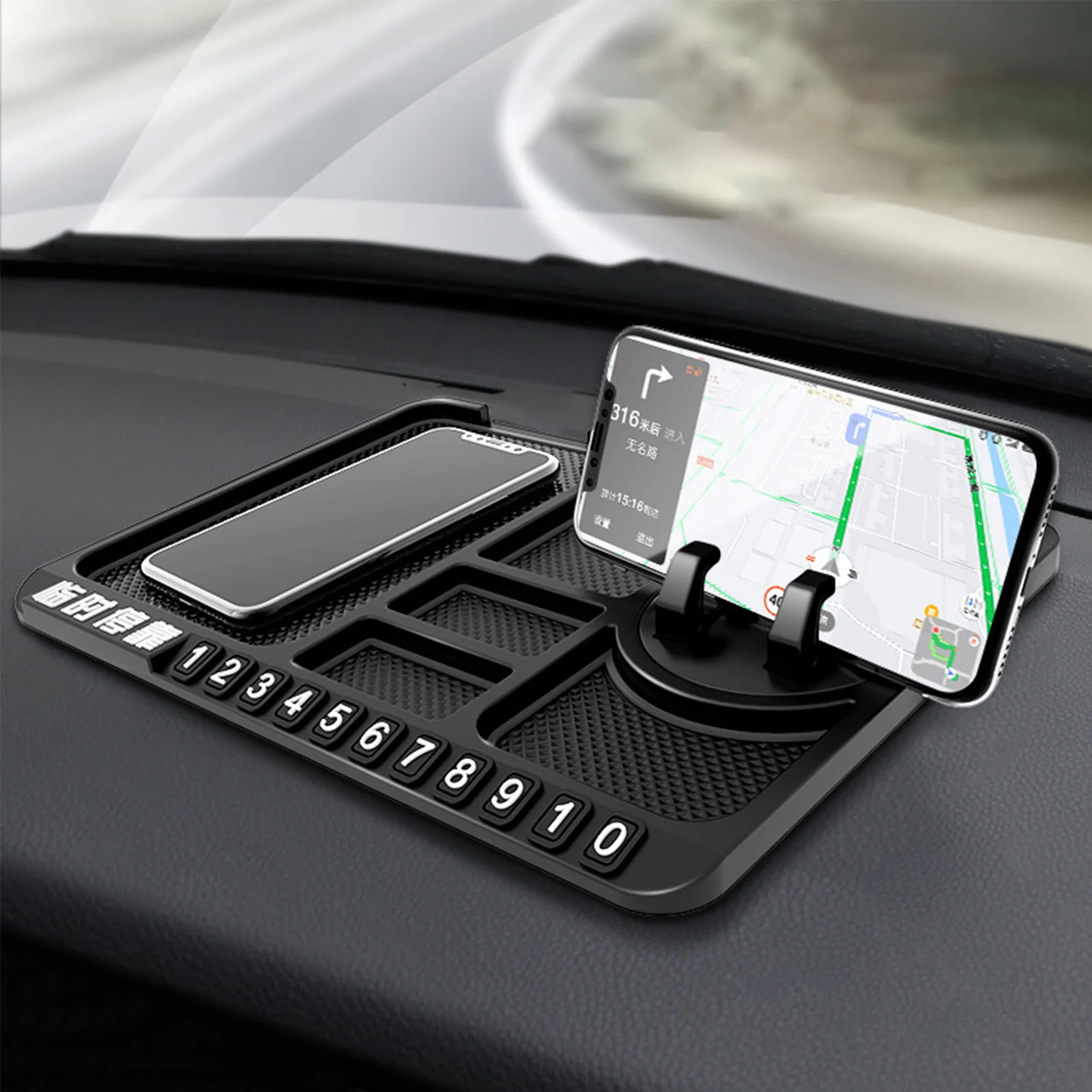 

New Car Anti-Slip Mat Pad Auto Silicone Phone Holder Stand Non Slip Sticky Anti Slide Dashboard GPS Mount Bracket Parking Card