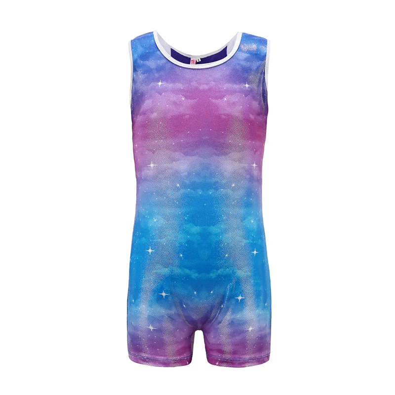 Wholesale Cheap High Quality Shiny Spandex Sublimated Boys Gymnastics Unitard