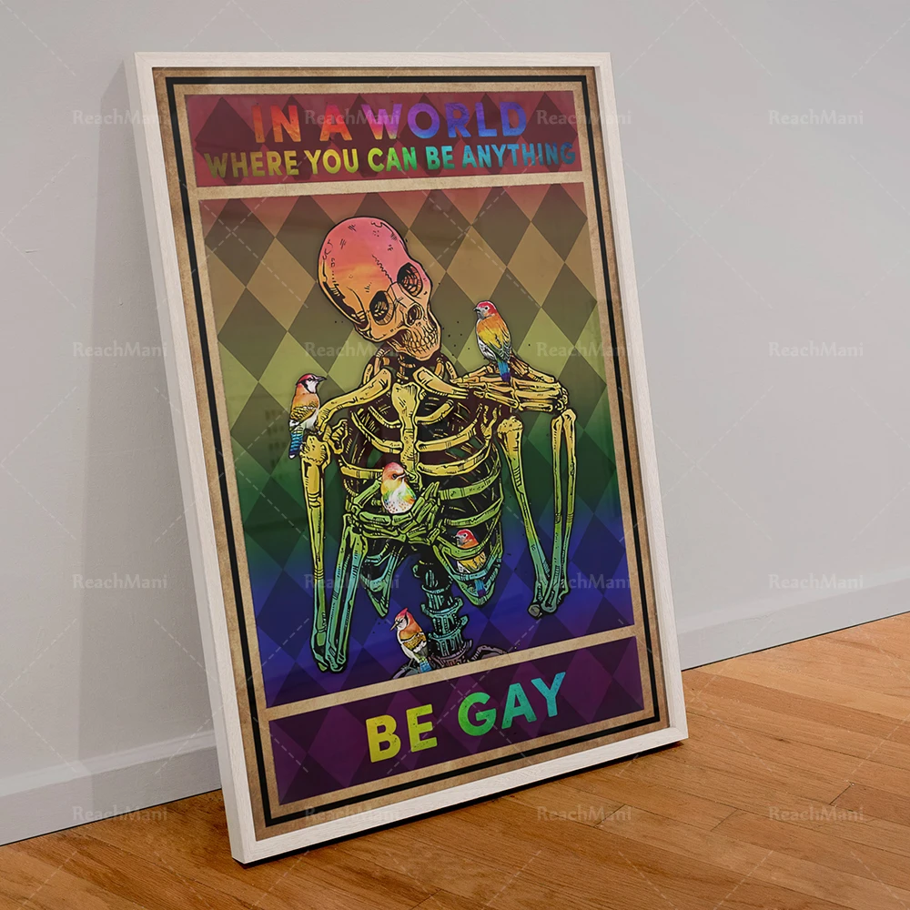 В мире, где вы можете быть любой, интересные постеры с черепами, красивые художественные принты, холщовые постеры для украшения дома