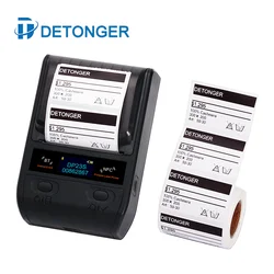 DETONGER DP23S/DP30S Multifunctional Wireless BT Mobile for Android iOS Barcode Thermal Label Maker Printer