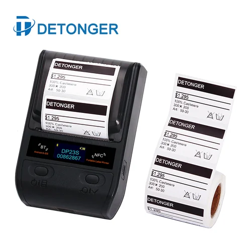DETONGER 다기능 무선 BT 모바일, 안드로이드 iOS 바코드, 열 라벨 메이커 프린터, DP23S, DP30S