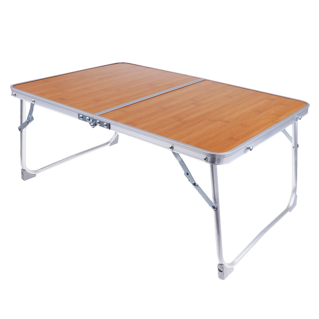 Aluminum Camping Folding Table Breakfast Serving Bed Tray Portable Picnic Table for Camping Hiking Outdoor Tools Picnic BBQ Desk