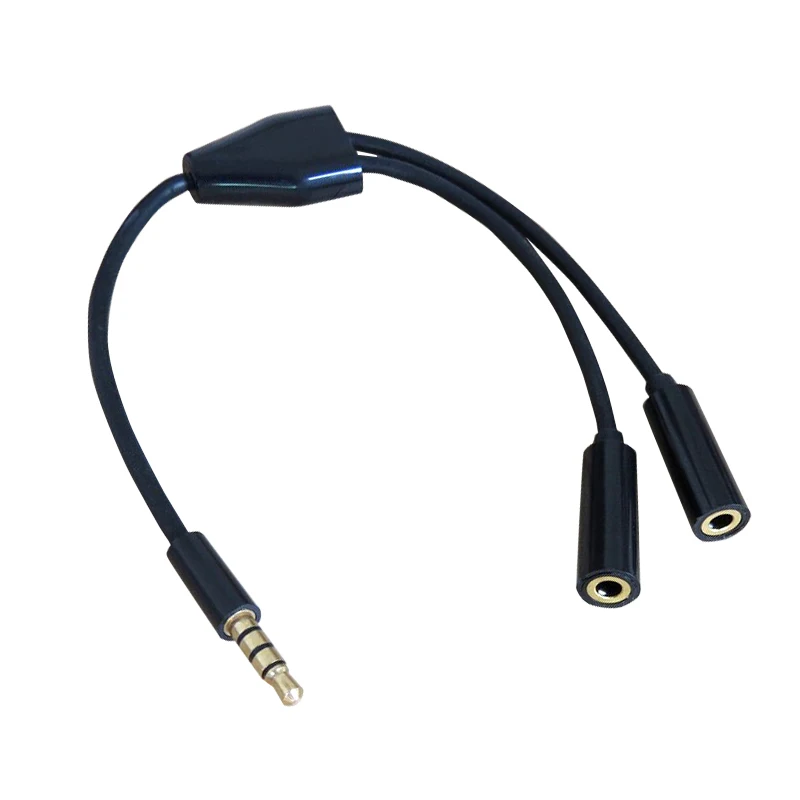 20CM 3.5mm 4 polak mężczyzna do 4 biegunów kobieta Stereo Audio Y Splitter adapter kabel słuchawek