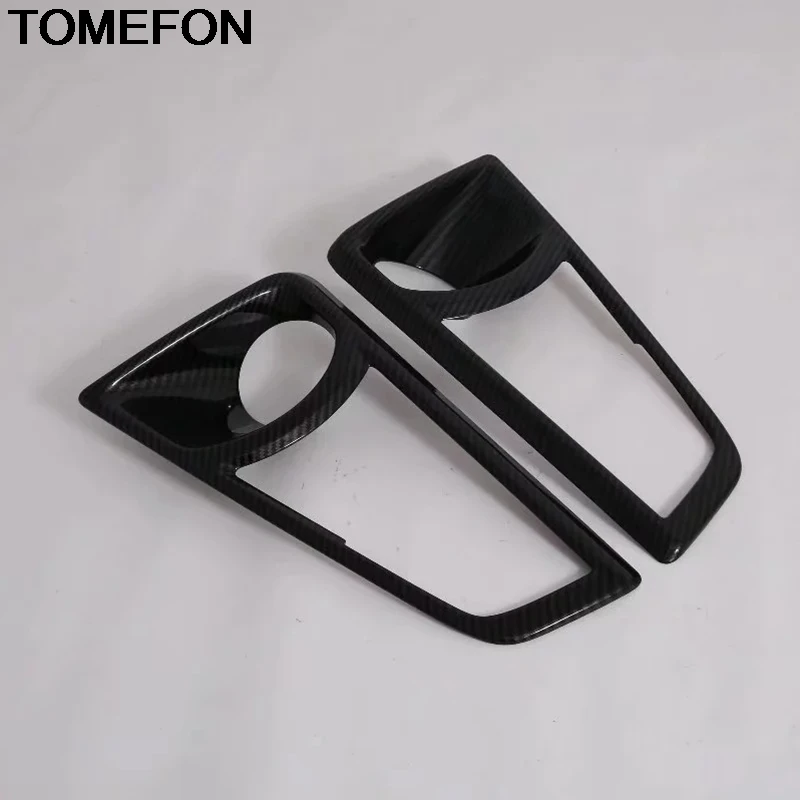 TOMEFON For Toyota Hiace Granvia Commuter 2019 2020 Front Foglight Fog Light Lamp Cover Trim Car Protect ExteriorAccessories ABS