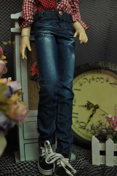 1/4 1/3 scale BJD clothes Washed pleated jeans for BJD/SD  MSD SD13 SD17 SSDF ID72 HID strong Uncle doll accessories C0162