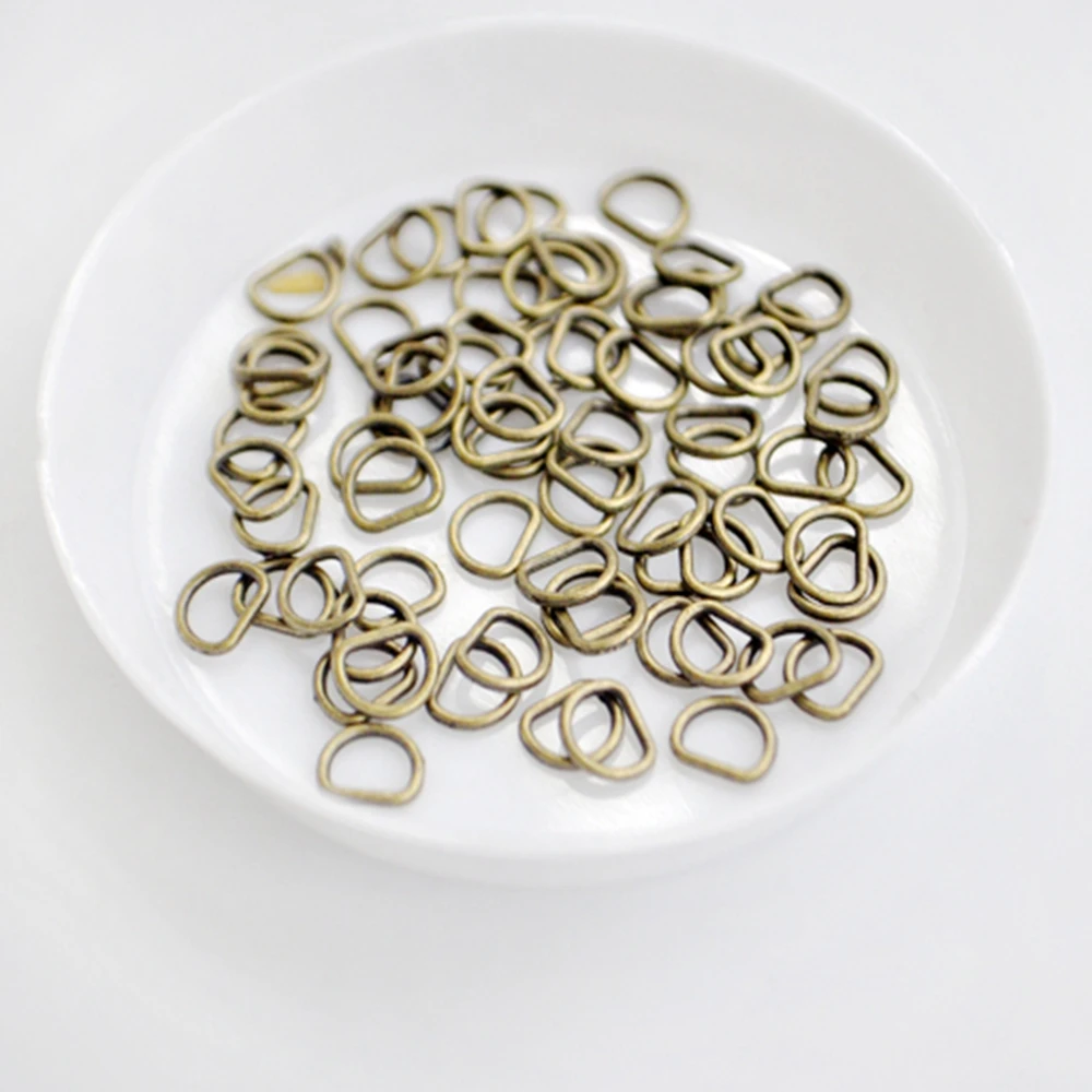 20pcs/pack 7mm Ultra-small Belt D-Buckle Doll Bags Buckles DIY Doll Buttons Shoes Super Mini Toys Dolls Accessories