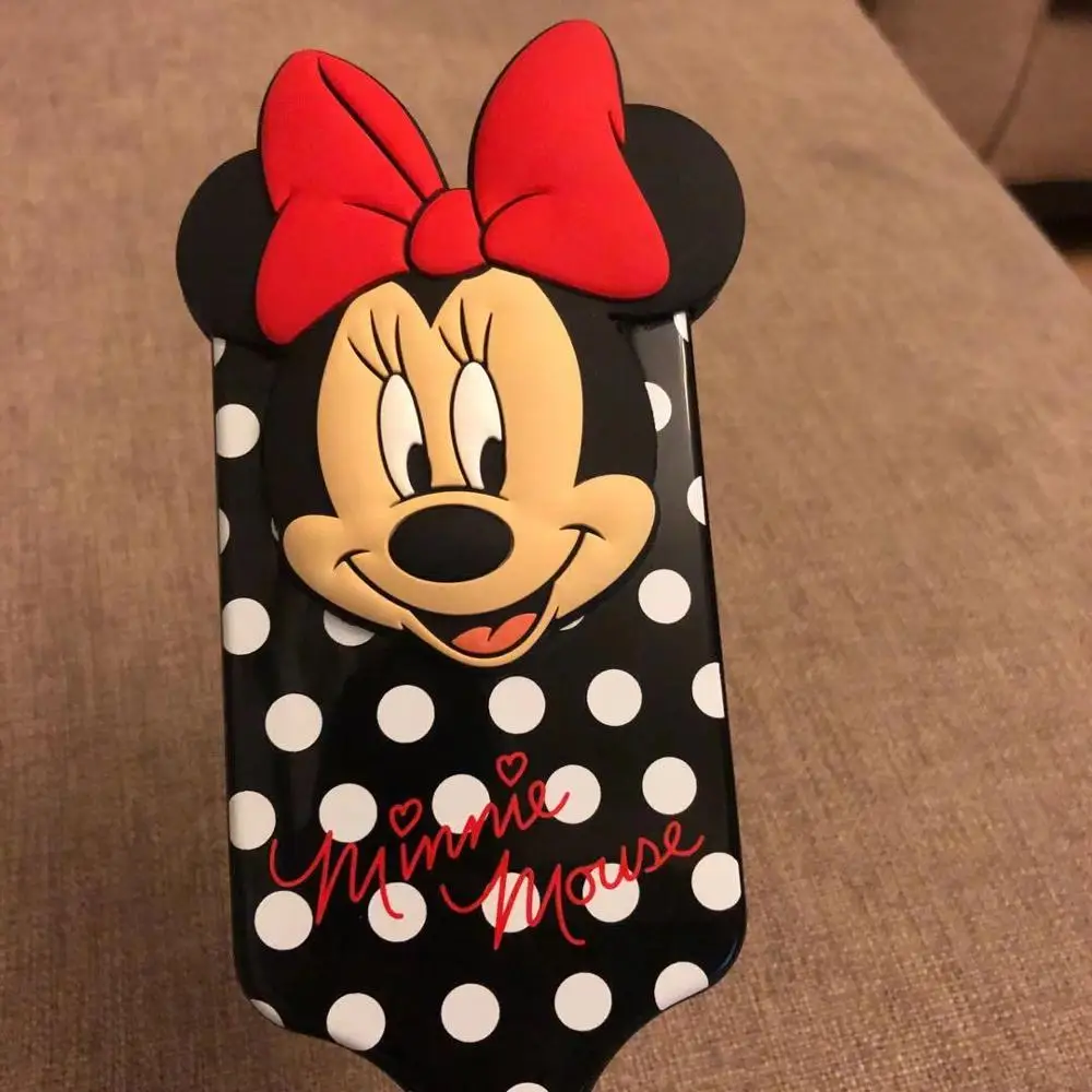 Disney-peine Antiestático de Minnie 3D, masaje, descompresión del cuero cabelludo, juguetes de maquillaje, regalo exquisito, nuevo, 1 ud.