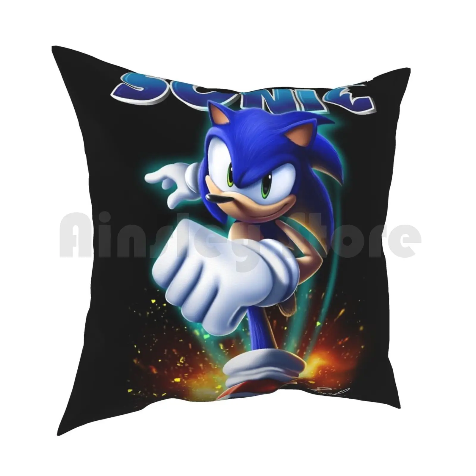 Fastest Thing Alive! Pillow Case Printed Home Soft Throw Pillow Video Games Gaming Cartoon Anime Superhero Action